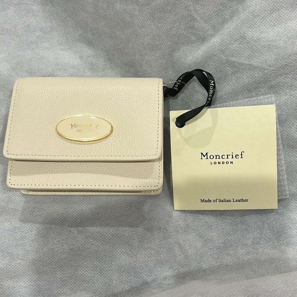 Moncrief London Bridal Ivory Sloane Small Wallet With Crossbody Chain